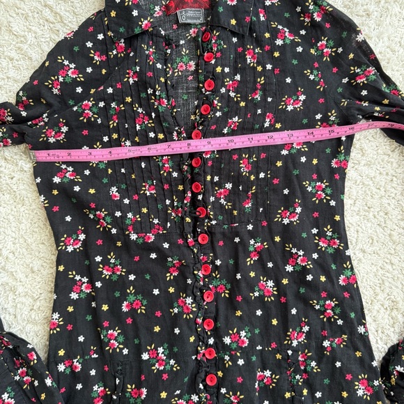 Women's Free People Floral Print Dress Black Size 0 - Picture 3 of 8
